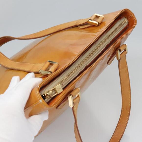 LOUIS VUITTON Monogram Vernis Houston Hand Bag Beige M91004 - Picture 7 of 16